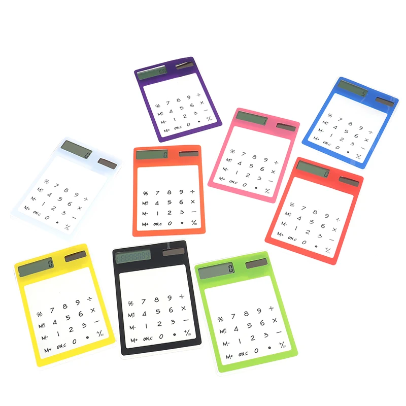 8 значный сенсорный экран ультратонкий прозрачный канцелярский калькулятор на