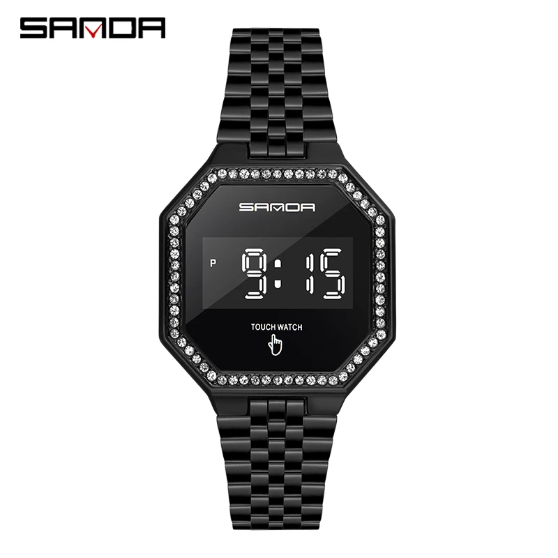 Sanda Новый LDE электронный механизм с алмазным сенсорным экраном модный тренд