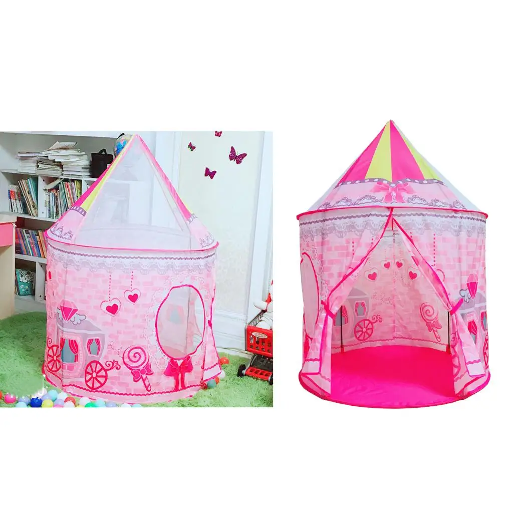 

Pink Folding Children Playtent Fancy Toys Bedroom Cute Cartoon