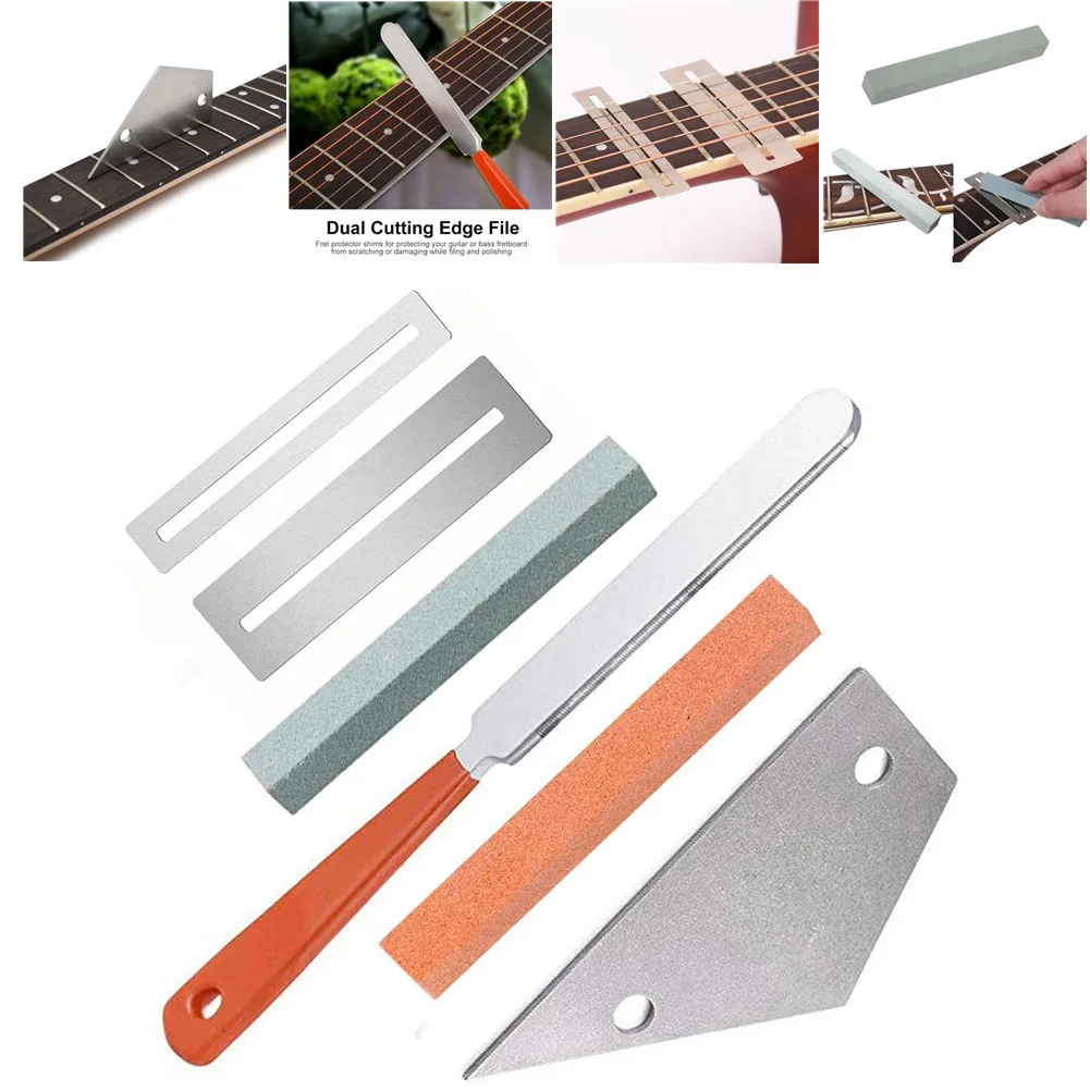 

Guitar Luthier Tool Kit Fret Crowning File Dressing Guitar Fret Rocker Leveling Fingerboard Grinding Sanding Stone