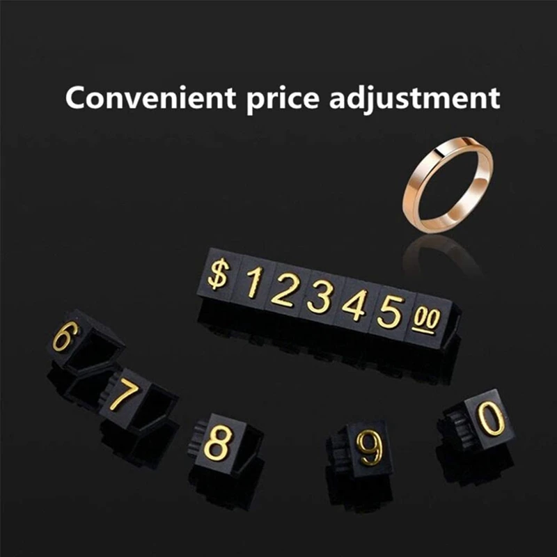 20 Sets Price Display Square Adjustable Tag For Counter Stand Number Letter Dollar Block Kit | Инструменты