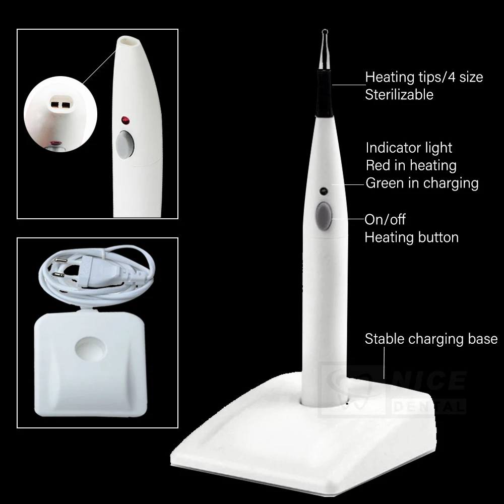 Зубная щетка гуттаперча резак Endo Беспроводная с 4 наконечниками для