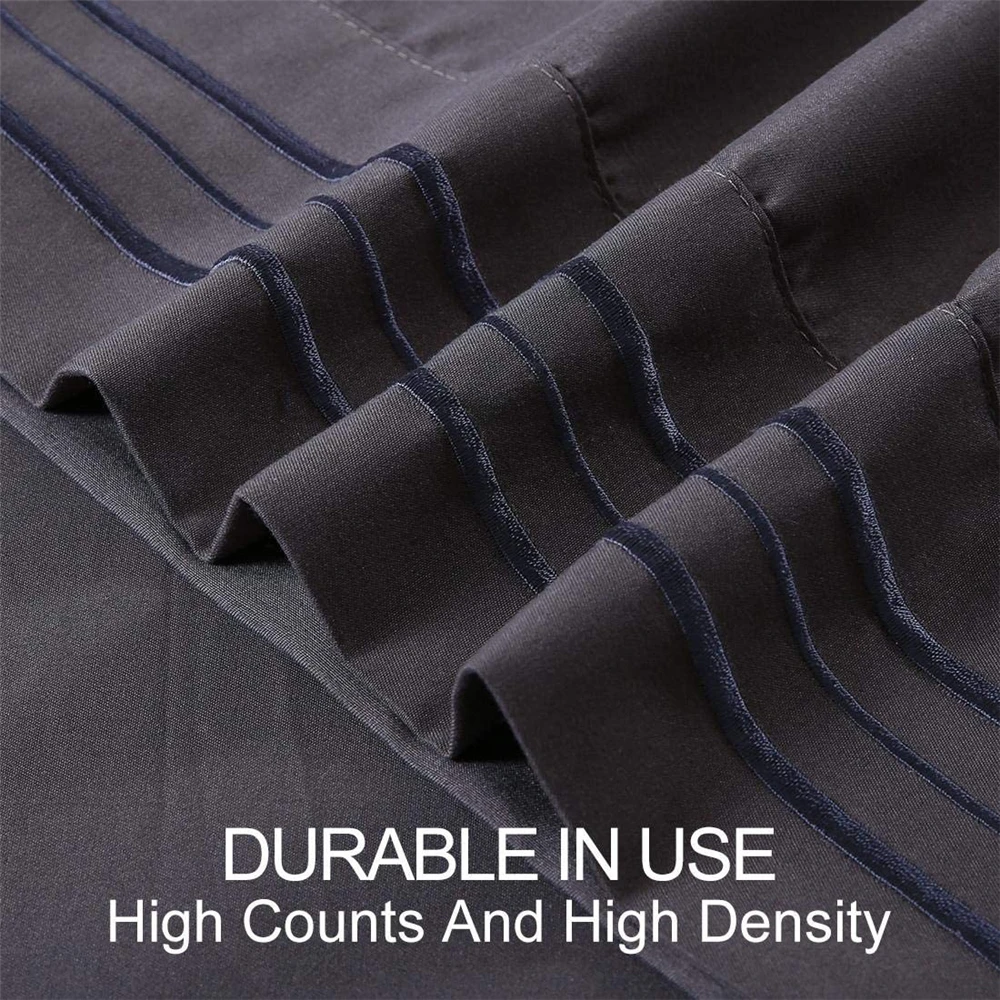 

ESKIMO 4 Pcs Bed Sheet Set Soft Microfiber Fitted Sheet with Elastic Band Breathable Fade Resistant with Pillowcase Bedding Sets