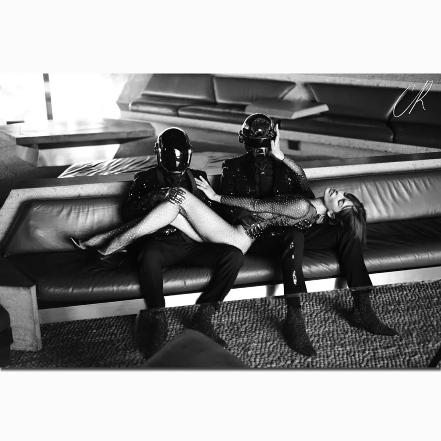 MT484 Daft панк Bangalter парень Мануэль де Christo картина маслом Арт холст с печатью постера