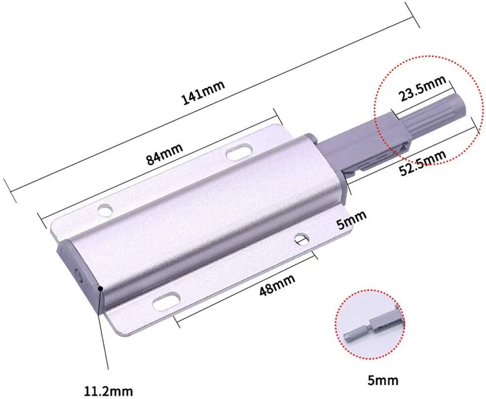 Алюминиевый сплав Открытый шкафчик ловит дверную пробку нажмите чтобы открыть
