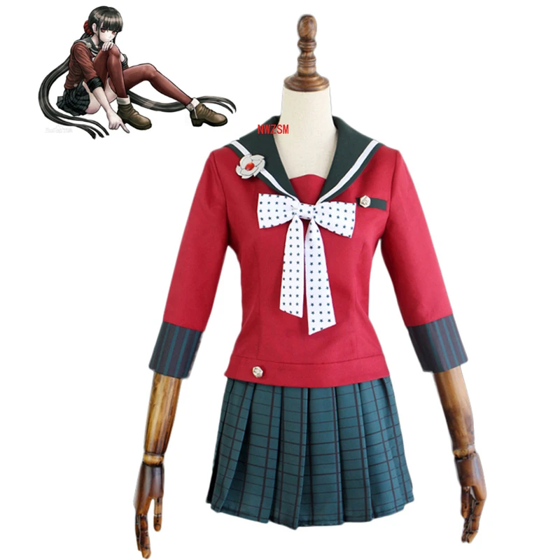 Аниме Danganronpa Косплей Harukawa Маки костюмы для косплея парик летнее пляжное платье