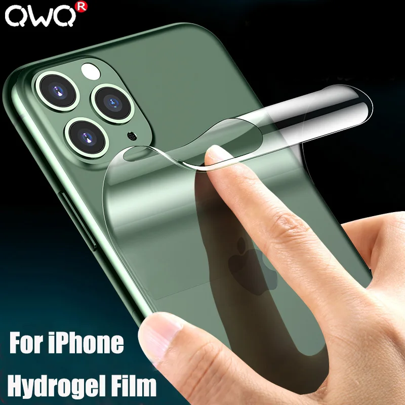 Полное покрытие Гидрогелевая пленка для гидрогель для айфона iPhone 11 Pro Max 7 8 6S 6 Plus XR X XS гидрогелевая пленка Защитная изогнутая пленка для задней панели не закаленное стекло защитное стекло стакан