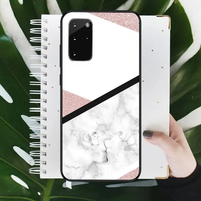 

Marble pink pattern Phone Case For Samsung galaxy S 9 10 20 A 10 21 30 31 40 50 51 71 s note 20 j 4 2018 plus