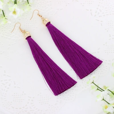 EH422-purple Mecresh, серебряные, золотые, цветные длинные висячие серьги с кисточкой, стразы, свадебные серьги для женщин,, обручальное ювелирное изделие EH424 - Окраска металла: EH422-purple