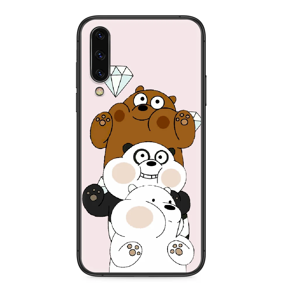 

We Bare Ice Bear Panda Phone case For Samsung Galaxy A 3 5 7 8 10 20 20E 21S 30 30S 40 50 51 70 71 black bumper pretty prime