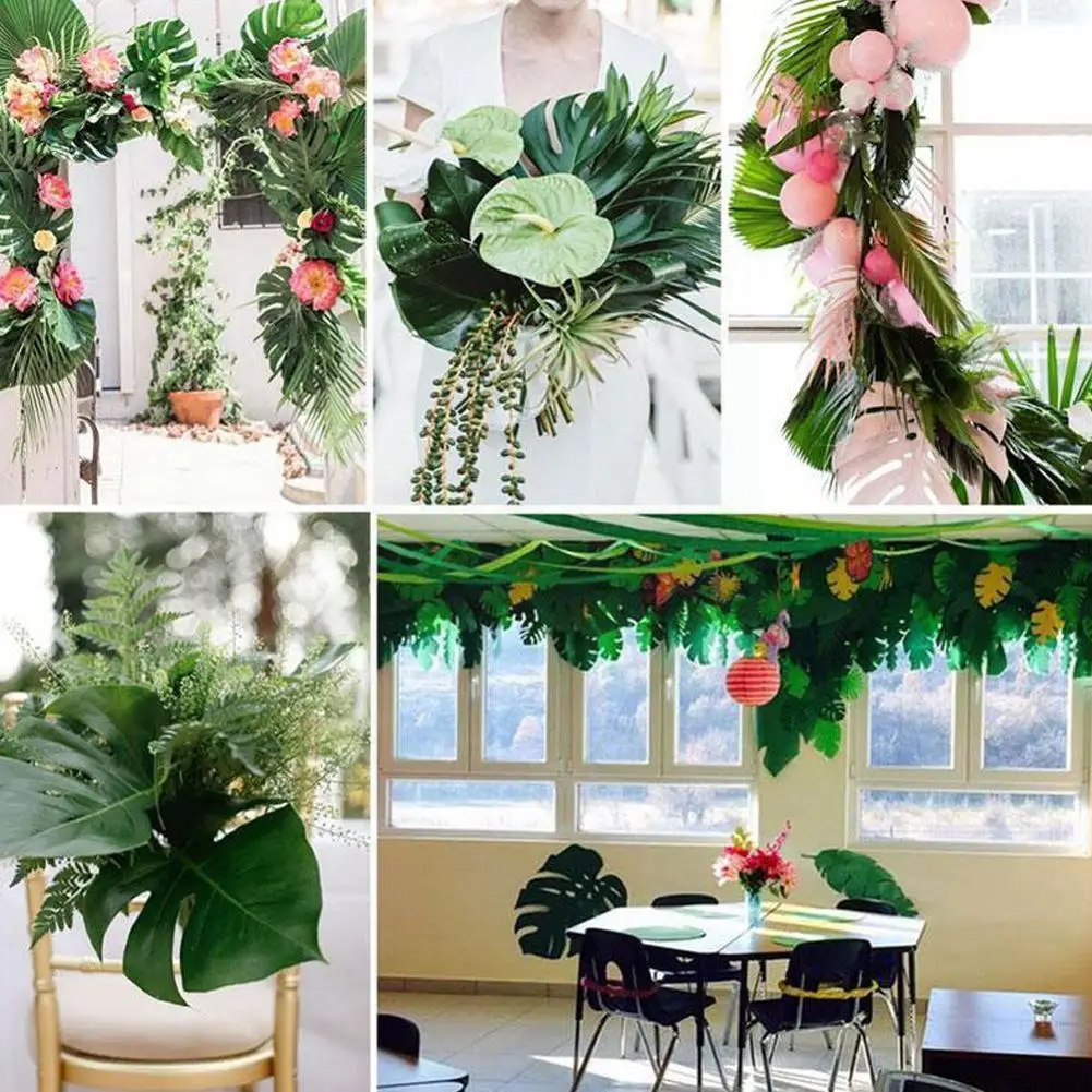 

Искусственные зеленые листья россыпью, Искусственные Шелковые Растения для свадьбы, дня рождения, вечеринки, домашний декор, листья, Рождес...