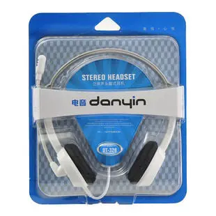 

Electronic computer stereo headset headset with wire control microphone