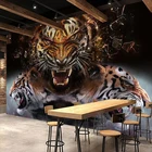 Пользовательские 3D фото обои Тигр постер Настенная роспись ретро ностальгические бар ресторан гостиная спальня роспись Papel де Parede 3D