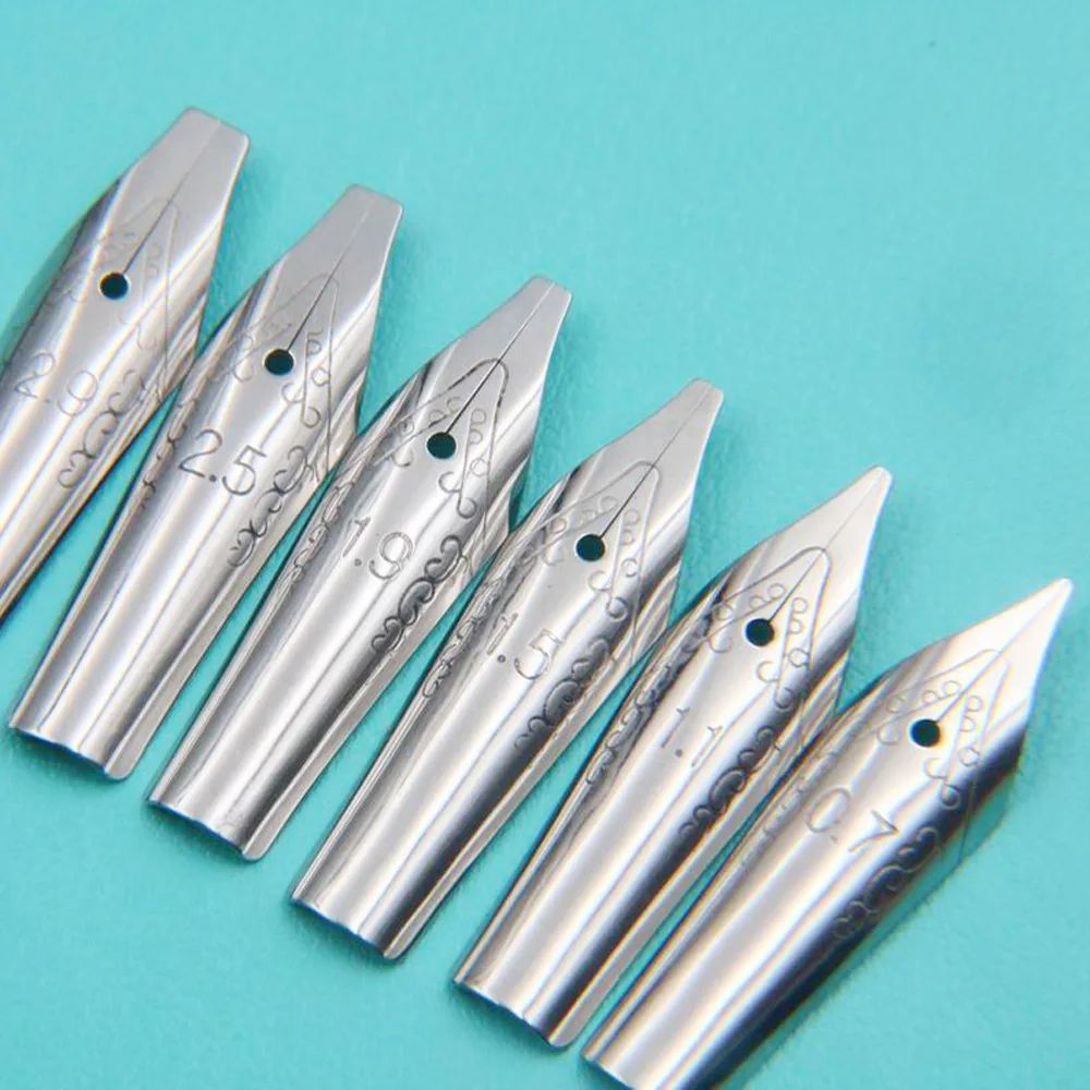 Ручка перьевая прозрачная карандаш из пластика с плоским наконечником в