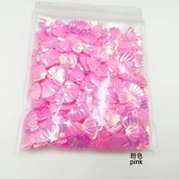10g shell designs nail art sequins 3d seashell slices flakes pink maniucure nail art pallettes for acrylic gel polish tips