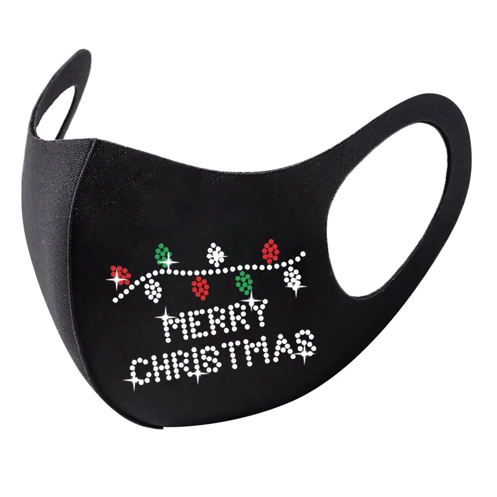 

1pc Adult Face Mask Outdoor Christmas Printed Mouth Cover Adjustable Reusable Dustproof Washable Face Mask Mascarillas Facial d5