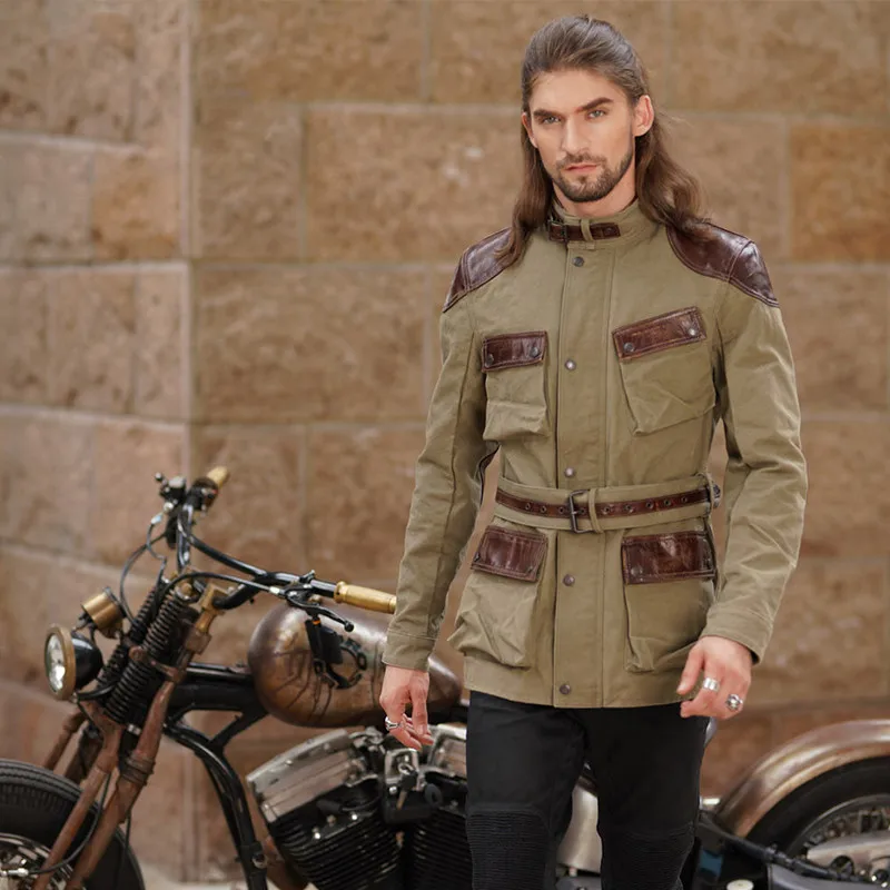 2020 Новинка углибрас для Harley Lndian мотоциклетная куртка мужская Ретро холщовая из