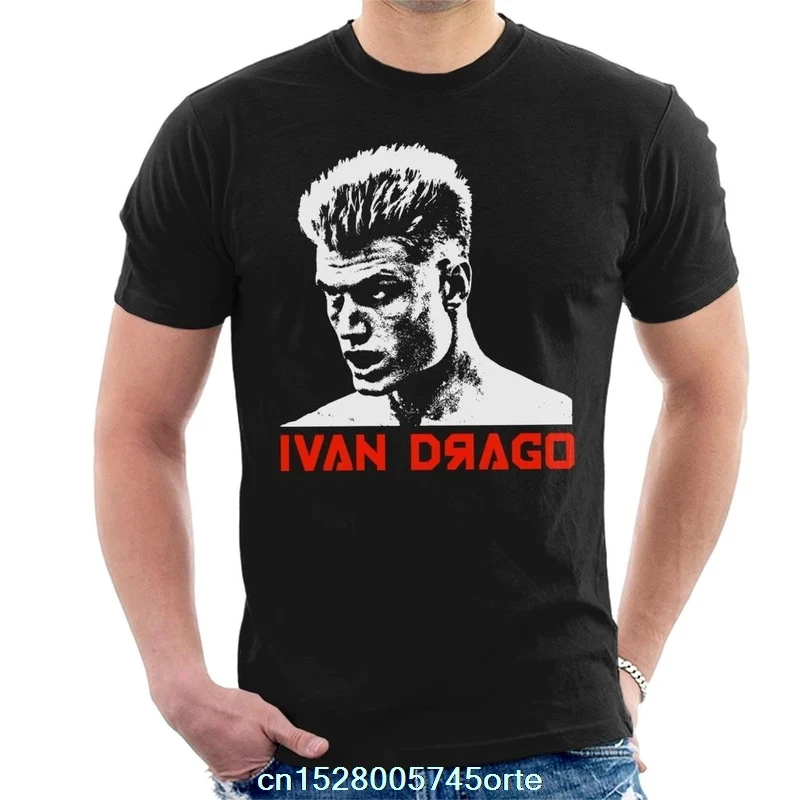 Футболка с принтом Ивана Драго постер фильма Рокки IV Мужская футболка 100% хлопок