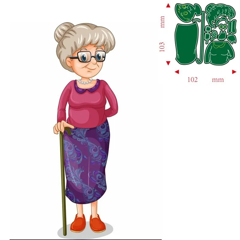 

Metal Cutting Dies grandmother DIY Scrapbooking Paper Cards Decorative Craft Embossing