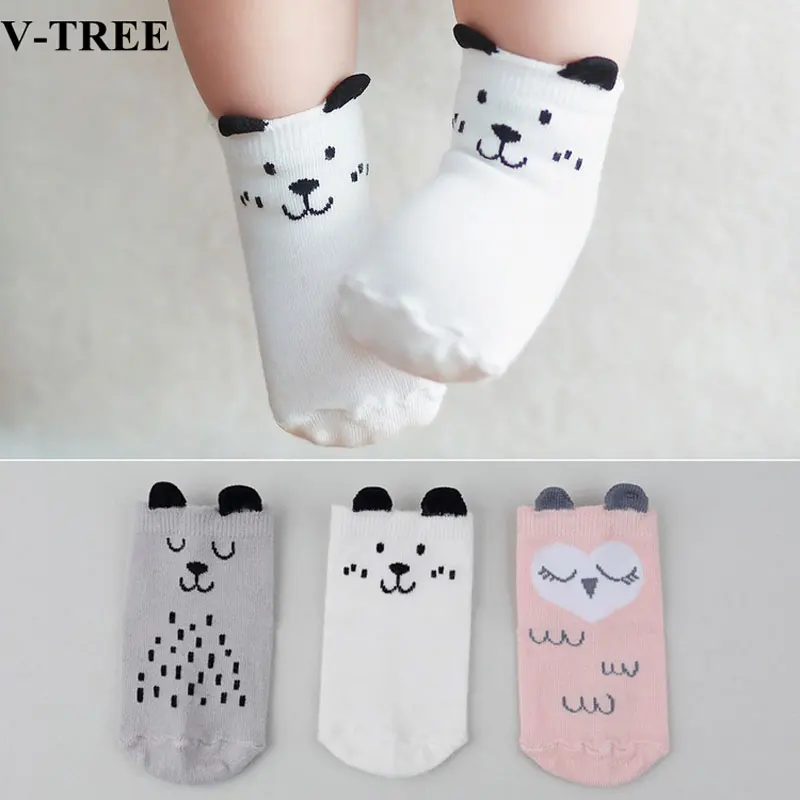 

Cartoon Baby Socks Graffiti Knee Socks For Girls Boys 2-6T Toddler Socks Rubber Sole Infant Socks Non Slip Booties