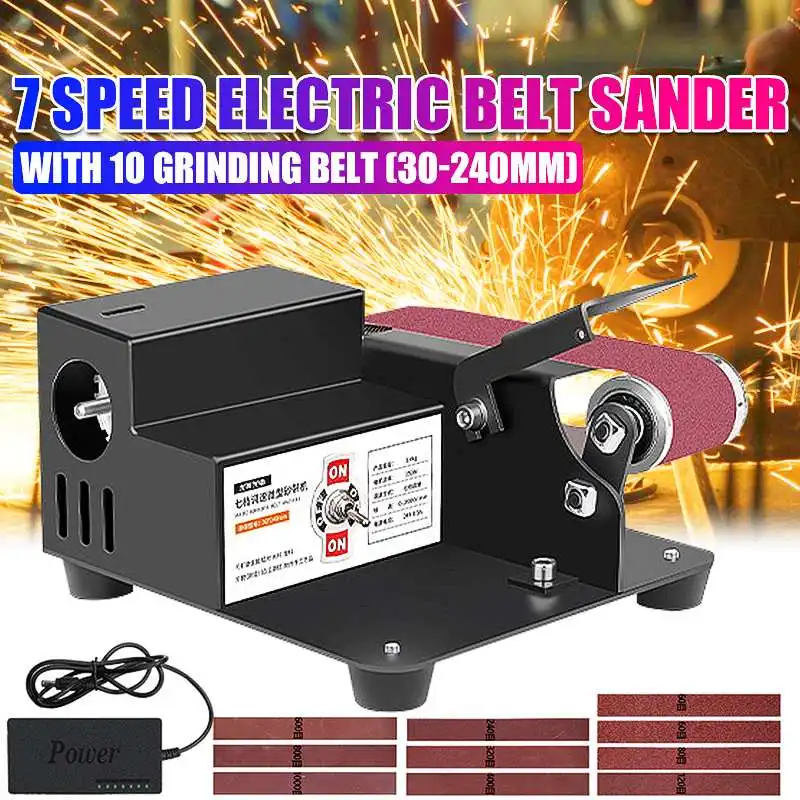 

250W Variable Speed DIY Polishing Grinding Machine Cutter Edges Sharpener Multifunctional Grinder Mini Electric Belt Sander Kit