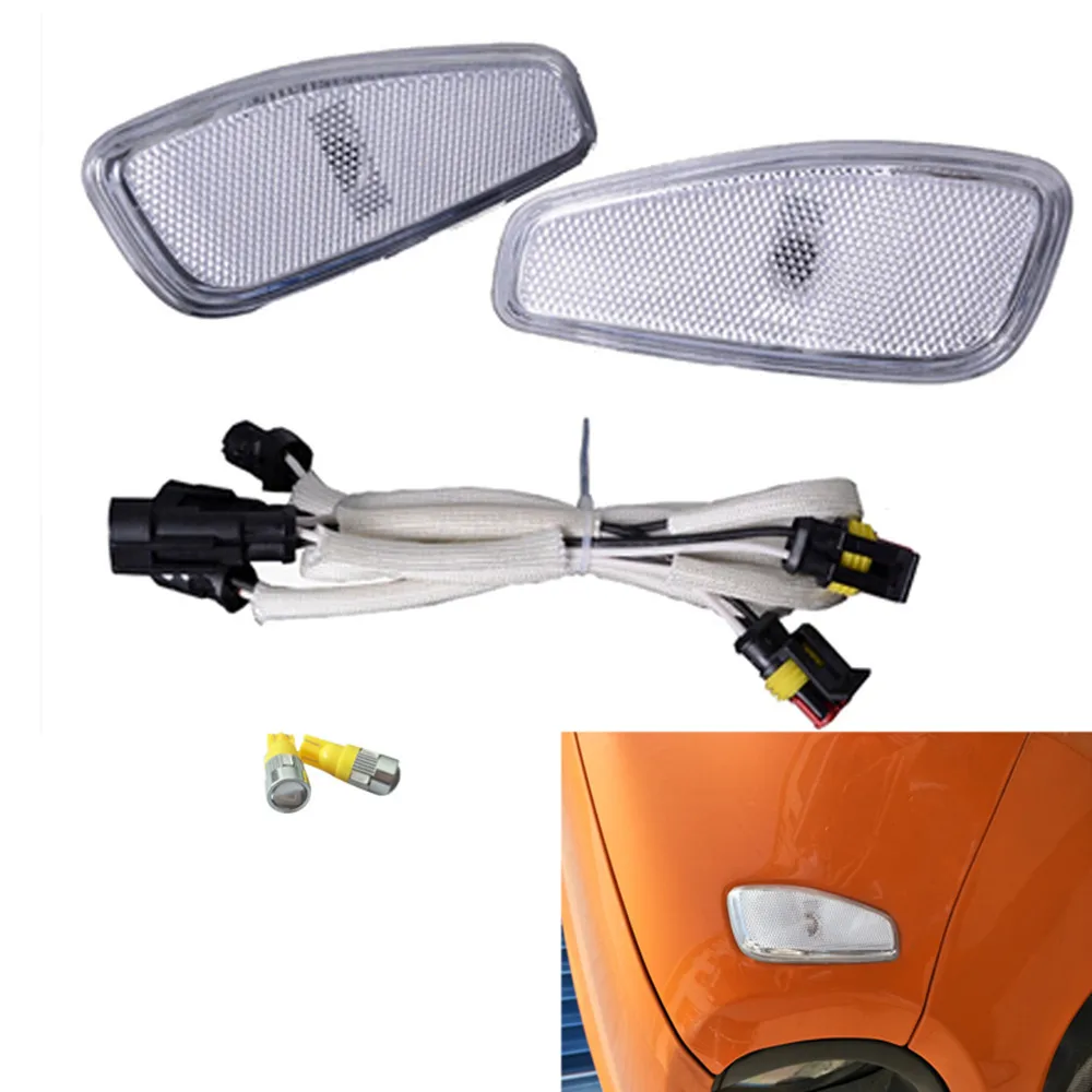 Дым/прозрачный для Jeep Renegade боковое отражение предупреждение о повороте световая