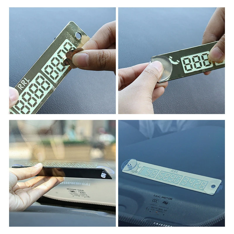 

10-100pcs Car Styling Telephone Number Card Sticker 15*2cm Night Luminous Temporary Car Parking Card Plate Suckers Phone Number
