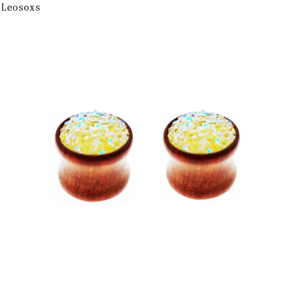 

Leosoxs 8-20mm Wood Ear Plugs Flesh Tunnels Saddle Ear Gauges Expander Piericing Stretcher Body Piercing Fashion Jewelry Gift