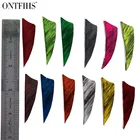 100 шт.лот 2 дюйма настоящая индейка шлейф стрелы перо щит Cut 2 ''Fletching Охота Стрельба Сделай Сам стрельба из лука аксессуары