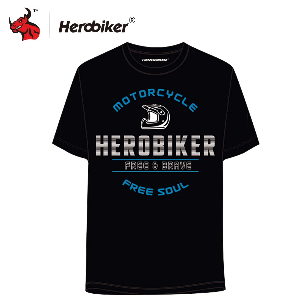Футболка HEROBIKER Мужская для езды на мотоцикле короткая тенниска и мотокроссе