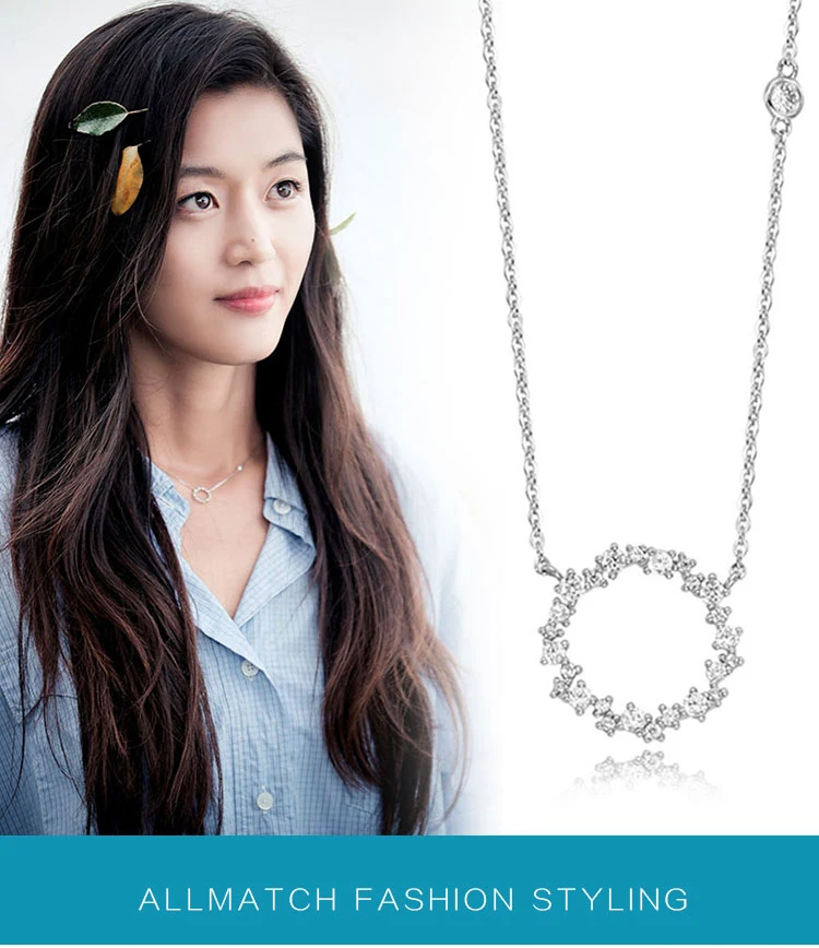 

Модные круглые ожерелья с кристаллами для женщин, модные длинные ожерелья-цепочки на свитер, 2021, бижутерия для вечеринки, подарок