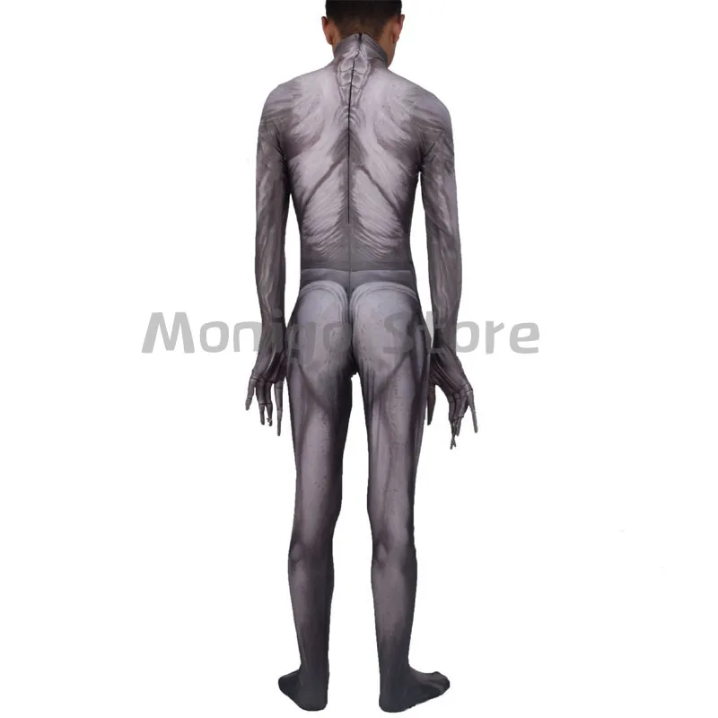 TV Series Stranger Things Demogorgon Cosplay Zentai Halloween Party Costume Bodysuit Adults Kids One-Piece Jumpsuits With Mask