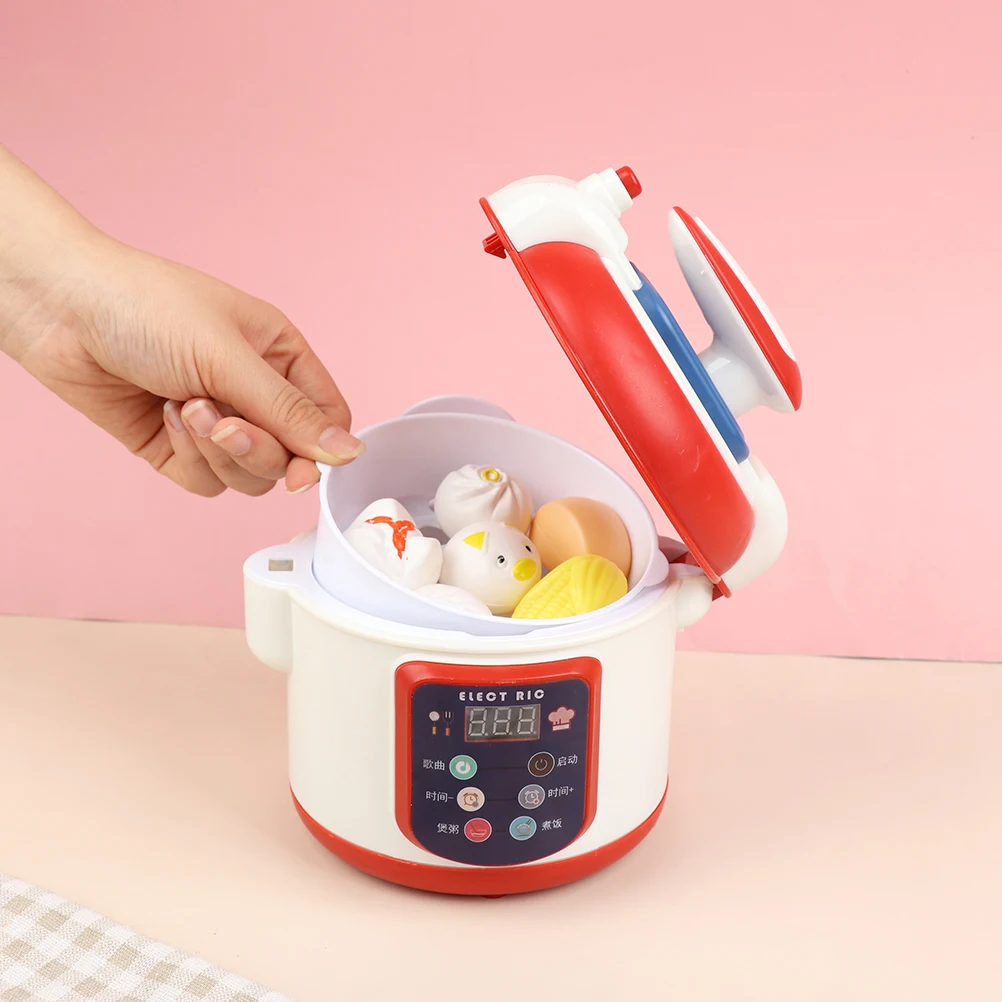 

25Pcs/Set Children Kitchen Simulation Rice cooker with music spray Food Cookware