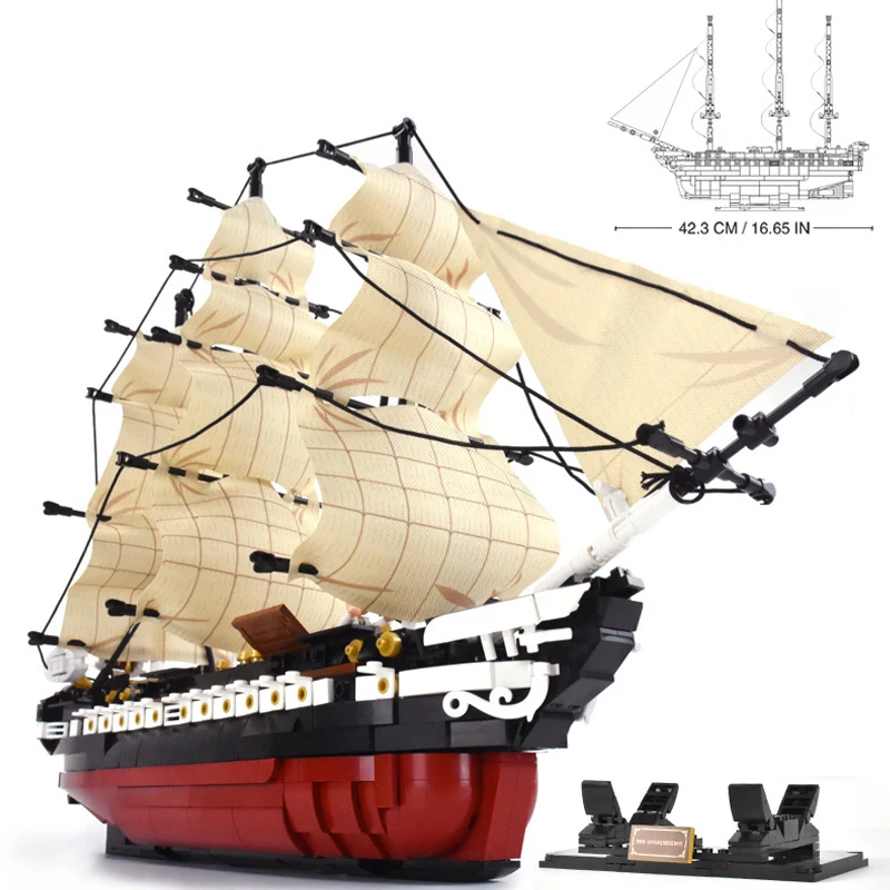 QWZ Новый конструктор старинный корабль лодка наборы строительных блоков