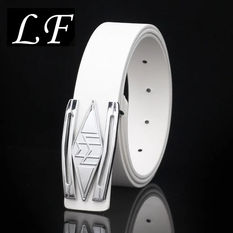 

New Fashion Men's Bach Car Buckle Belt Car Logo Plate Buckle Letter Smooth Buckle Belt