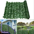 Рулон искусственных листьев для садового забора, защита от УФ излучения, искусственная стена для забора, ландшафтный плющ, садовая панель для забора