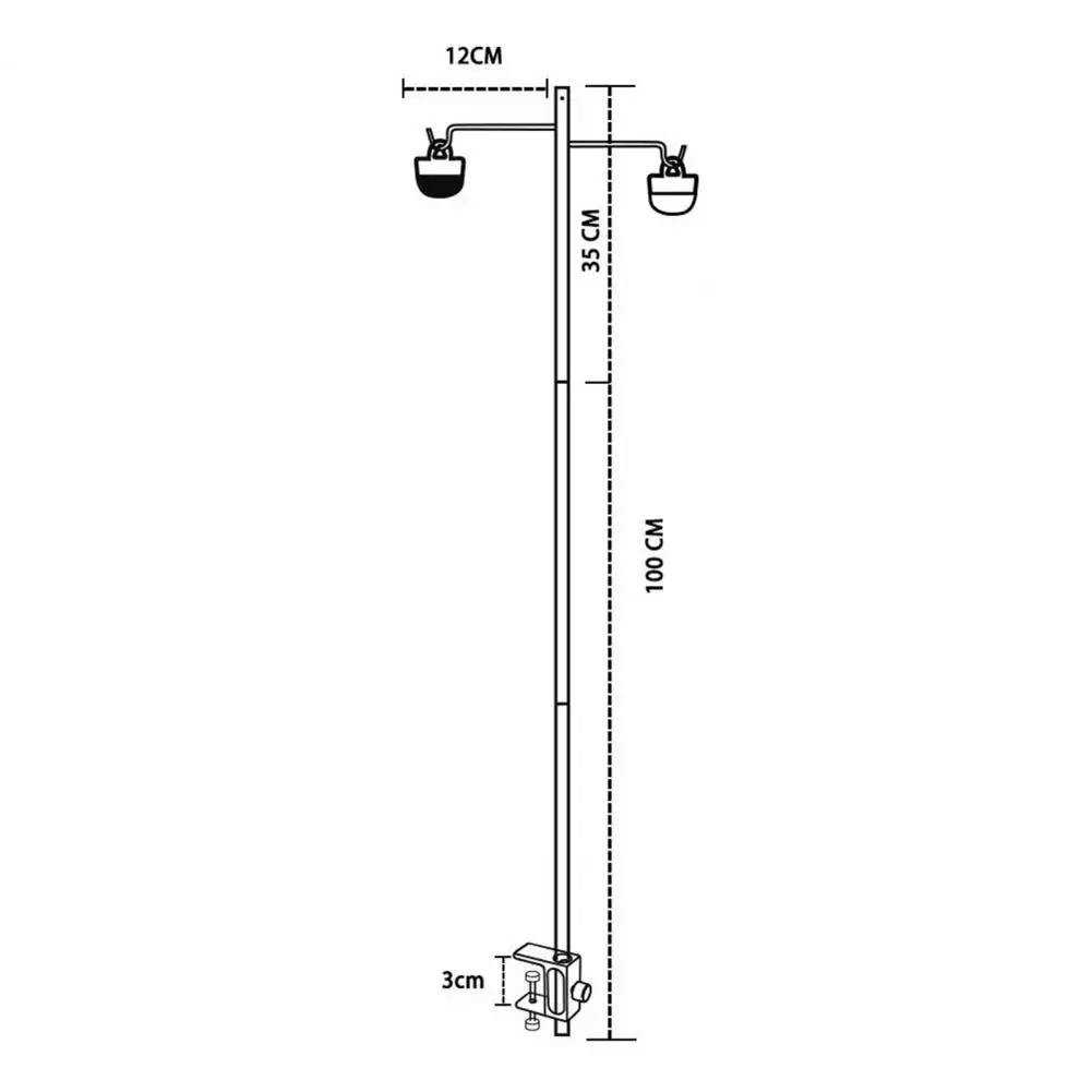 

Lamp Pole Detachable Collapsible Design Alluminum Alloy Folding Light pole for Camping Fishing Tool Accessories
