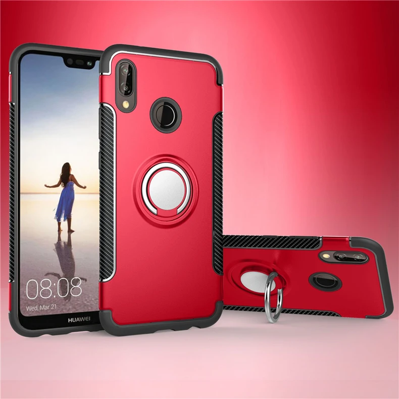 Роскошный защитный чехол для Huawei P20 Lite Pro Mate 20 10 Nova 3 3i P20Lite P20Pro + с магнитным кольцом