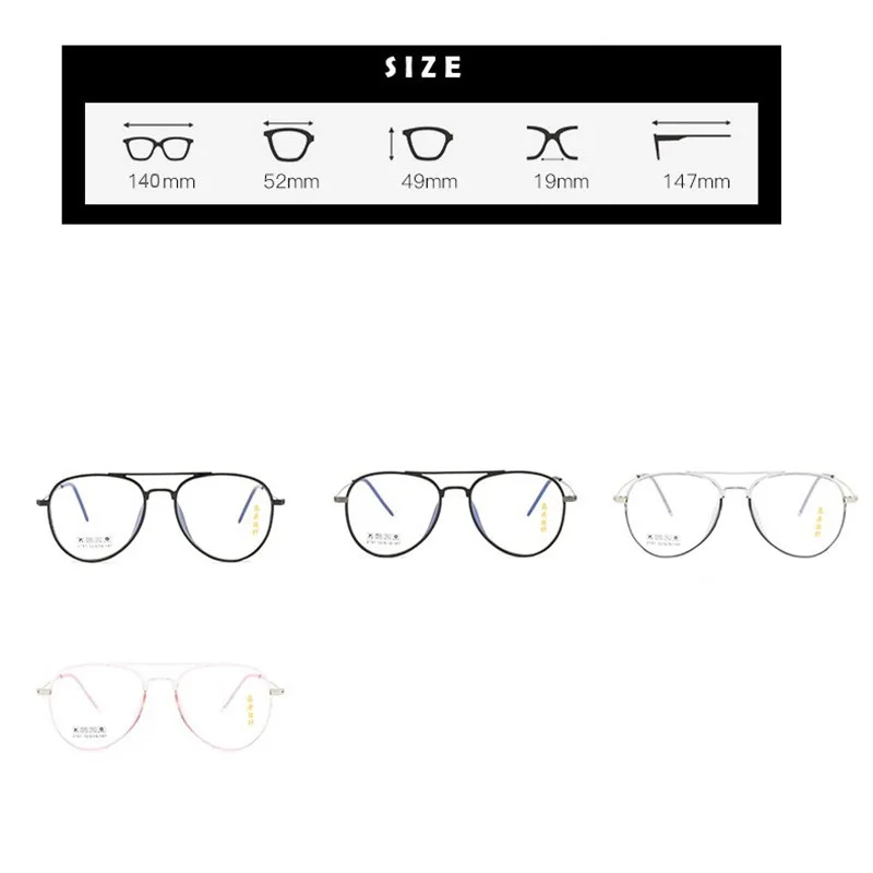 Очки-авиаторы Zerosun в оправе для мужчин и женщин, большие, с диоптриями для близорукости, по рецепту от AliExpress WW
