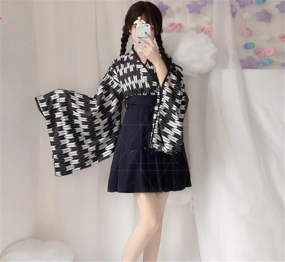 Женское платье-кимоно в японском стиле летние вечерние платья с длинным рукавом