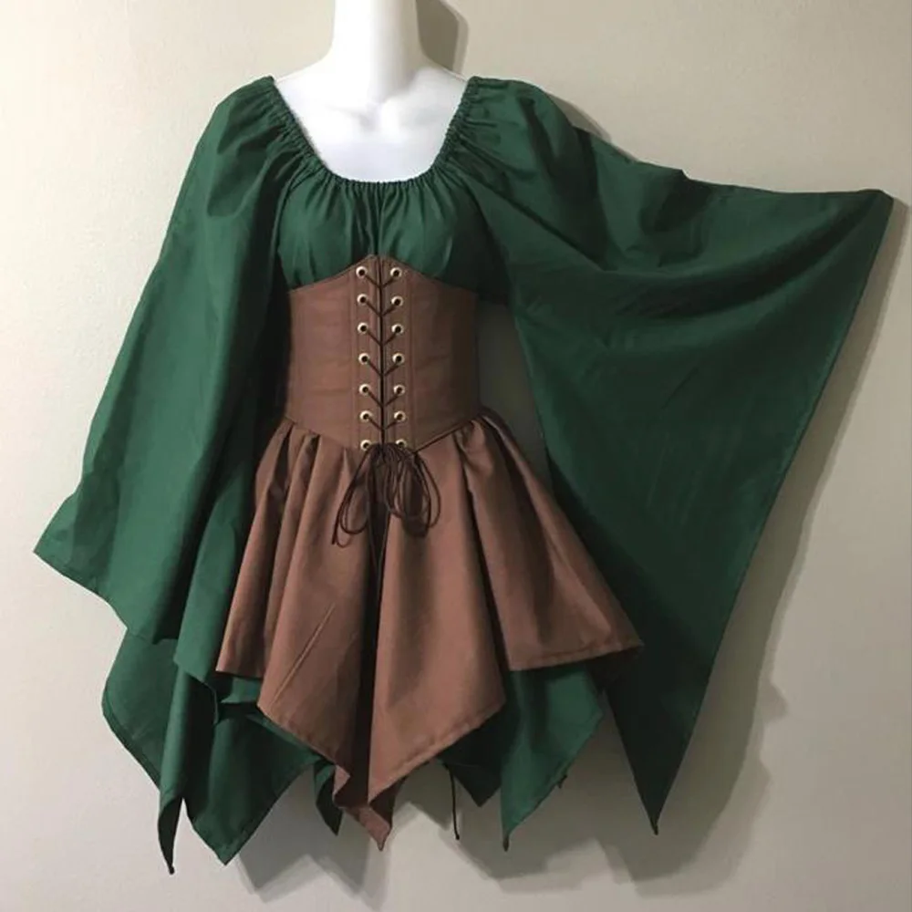 Готический Ретро Ренессанс платья для женщин в африканском стиле Вечерние