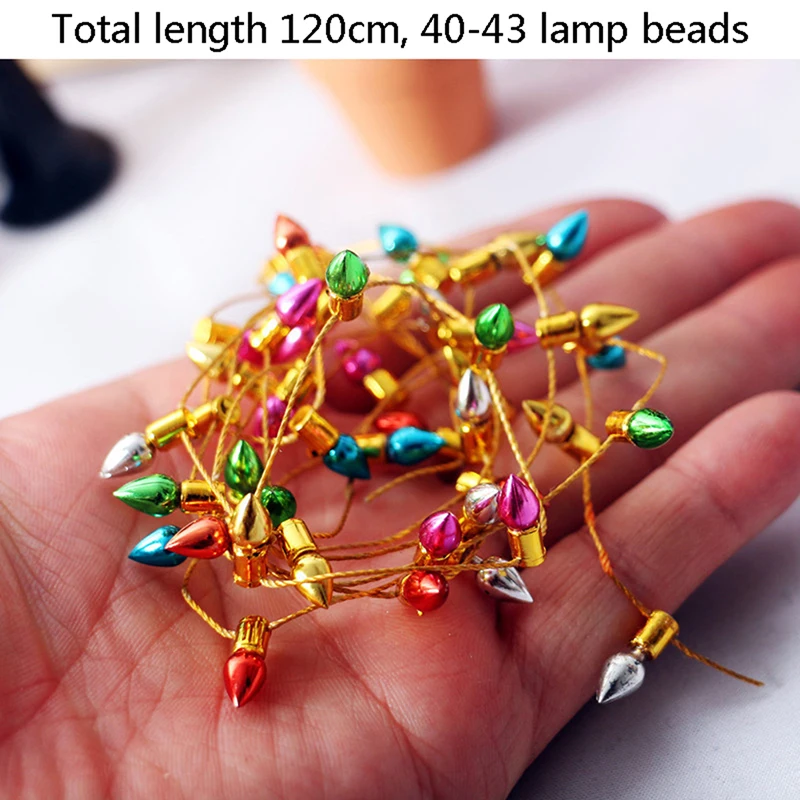 

1:12 Dollhouse Miniature 120cm Colorful Led String Light Christmas Light Doll House Christmas Home Decor