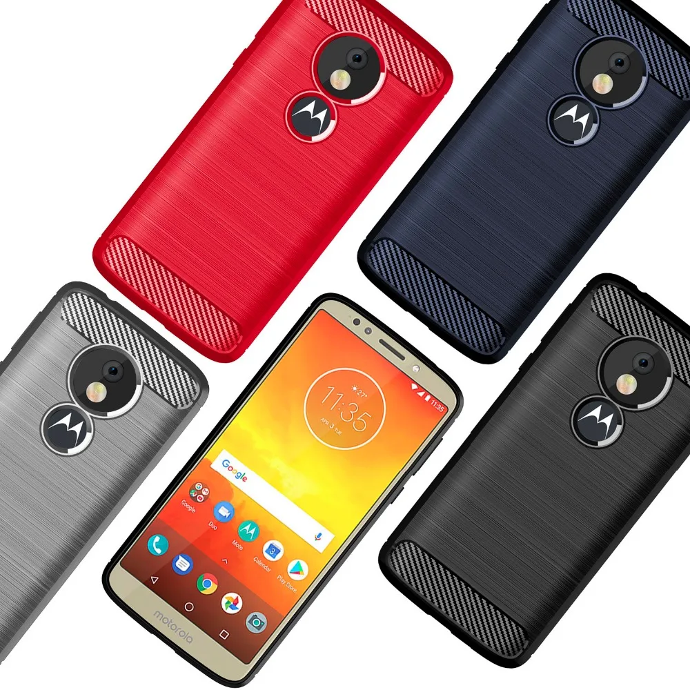 Карбоновый чехол для Motorola MOTO E7 E6S 2020 E G8 Play One Macro G 5G Plus Power Lite Edge S Action Pro Zoom Fusion