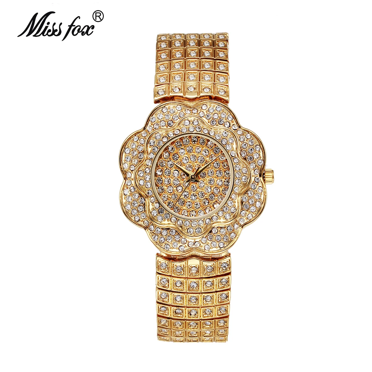 

Watch Quartz Rose Women Rose Flower Fashion Clock Ladies Full Diamond Relojes 2017 Waterproof Wrist Watches Silver Ladies Watch