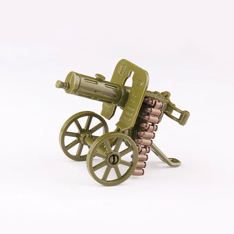 1 шт. строительный блок MOC военное оружие Gatling Тяжелая пулемет Трипод WW2 армейское