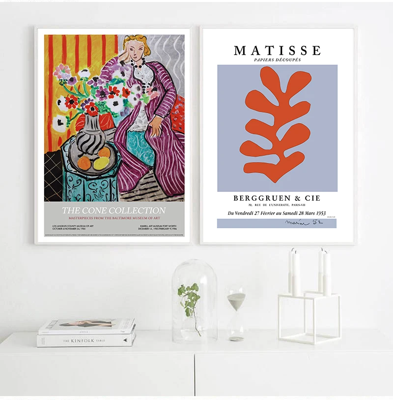 Модные Ретро плакаты и принты Matisse абстрактный портрет Настенная живопись на