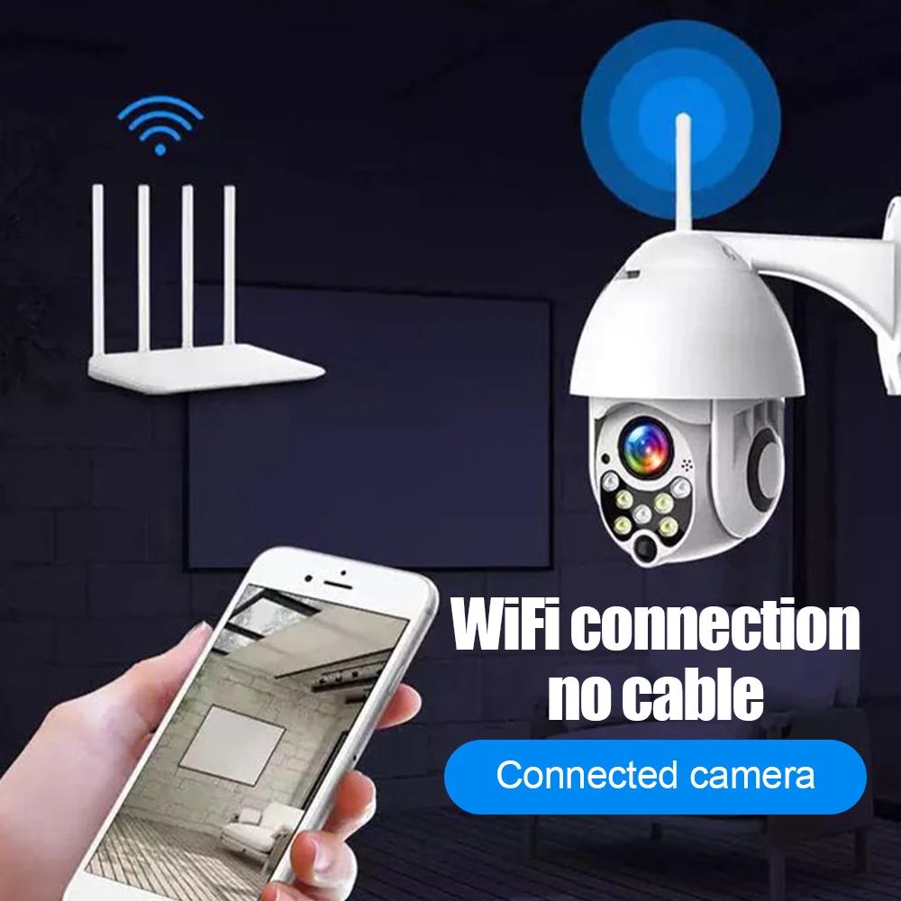 

1080P PTZ IP Camera Wifi Outdoor Speed Dome Wireless Wifi Security CCTV Camera Motion Detection Night Vision Surveillance Cam