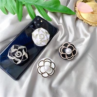 rhinestone camellia korea grip tok mobile phone holder foldable for iphone samsung phone accessories mobile stand 2021 luxury