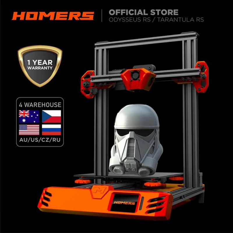 

2020 Newest HOMERS Odysseus/TEVO® Tarantula Pro RS The most Affordable Titan Extruder 3D Printer DIY Kits 0.4mm Volcano nozzle