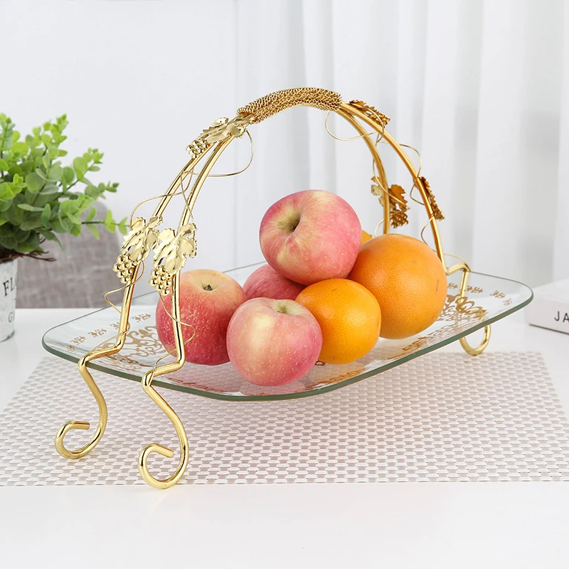 Роскошная домашняя Фруктовая тарелка ktv Стеклянное блюдо для фруктов и конфет